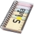 Spinner notitieboek met gekleurde sticky notes naturel