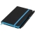 Noir edge klein notitieboek zwart/ blauw