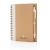 Kraft spiraal notitieboekje met pen wit