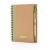 Kraft spiraal notitieboekje met pen groen