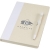 Dairy Dream set van referentie A5 notitieboek en balpen gemaakt van gerecyclede melkp wit