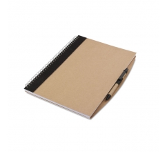 Gerecycled notitieboek met pen bedrukken