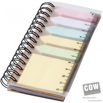 Afbeelding van relatiegeschenk:Spinner notitieboek met gekleurde sticky notes