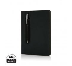 Standaard hardcover PU A5 notitieboek met stylus pen bedrukken