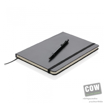 Afbeelding van relatiegeschenk:A5 hardcover notitieboek met touchscreen pen