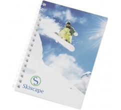 Desk-Mate® A6 notitieboek met synthetische omslag bedrukken