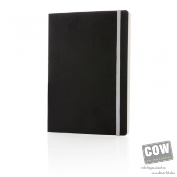 Afbeelding van relatiegeschenk:Luxe A5 softcover notitieboek met gekleurde rand