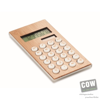Afbeelding van relatiegeschenk:8-Cijferige bamboe calculator