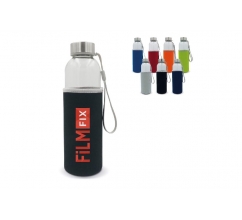 Waterfles glas met sleeve 500ml bedrukken